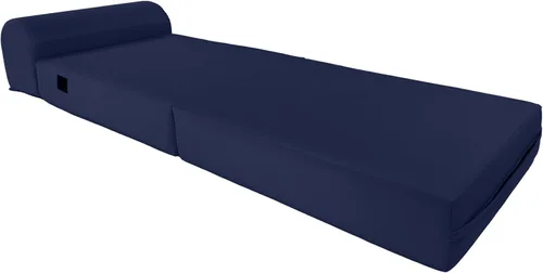Miniatura 3 de D&D Futon Furniture - Silla plegable de espuma, sofá de estudio, colchón plegable de espuma para invitados (6 x 24 x 70 pulgadas, azul marino)