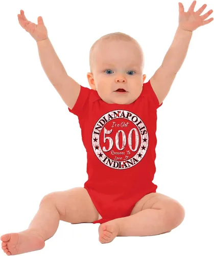 Miniatura 3 de Brisco Brands Indianapolis 500 razones para amar en mameluco para bebés niños o niñas