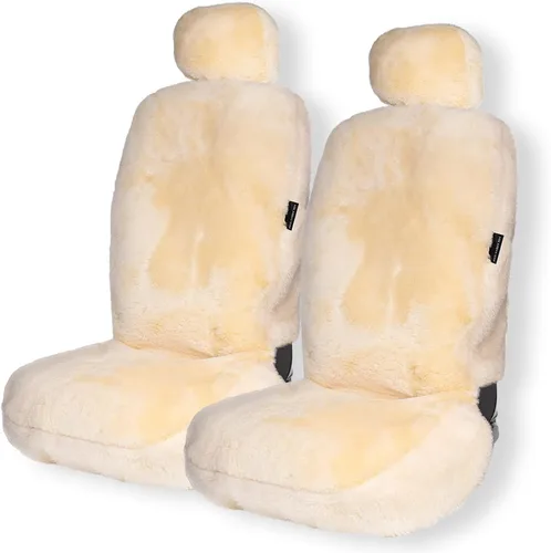 Miniatura 13 de ZONETECH Fundas de Asiento de Piel de Oveja Peludas Fundas de Asiento de Coche de Lana Merino Australiana Negra Accesorios de Auto de Piel Esponjosa