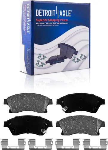 Miniatura 8 de Detroit Axle - Kit de freno delantero para Chevrolet Cruze 2011-2015 Cruze Limited 2012-2017 Sonic, perforados y ranurados Rotores de freno