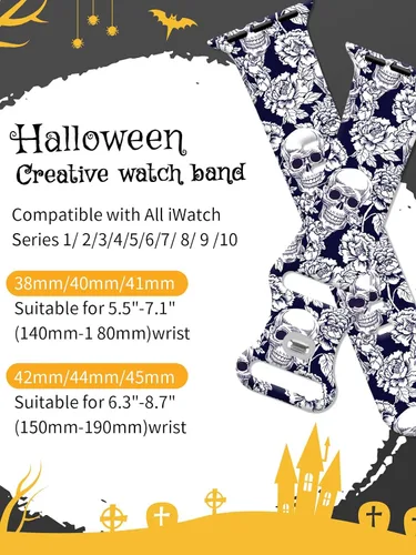 Miniatura 6 de Holiday Watchband Compatible with Apple Watch 38mm 40mm 41mm 42mm 44mm 45mm 49mm Women Men,Soft Silicone Cute Sport Strap for Apple Watch Ultra