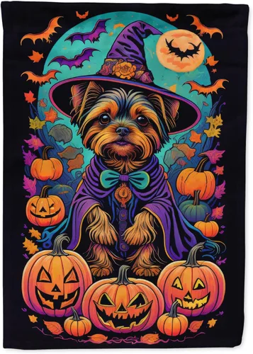 Miniatura 62 de Caroline's Treasures DAC1466GF - Bandera decorativa para jardín de Halloween de Affenpinscher Witchy para jardín, decoración para patio exterior