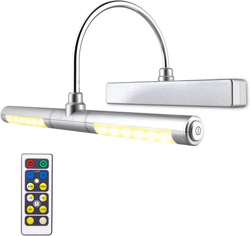 Miniatura 26 de LUXSWAY - Iluminación LED inalámbrica para marcos de fotos, iluminación recargable para exhibición de arte, clip para cuadros, luces para sobre