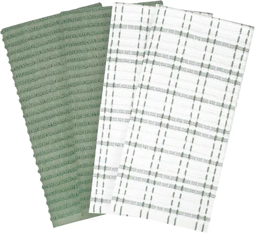 Miniatura 30 de Ritz Royale Collection - Juego de paños de cocina de 100 % algodón peinado, altamente absorbente, 13-3/4 x 12 pulgadas, 3 unidades, grafito sólido