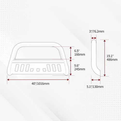 Miniatura 2 de YITAMOTOR - Barra de defensa compatible con Toyota Tacoma 2005-2015, tubo de 3 pulgadas, protector de cepillo para camioneta, barra de empuje
