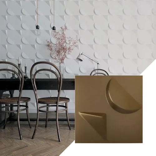 Miniatura 11 de Ekena Millwork WP12X12APWH 11 7/8 pulgadas de ancho x 11 7/8 pulgadas de alto Apollo EnduraWall Decorativo 3D Panel de pared cubre 0.98 pies