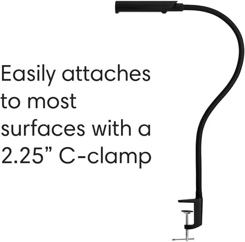 Miniatura 3 de Reliable UberLight Flex 3200TL - Luz de trabajo LED portátil con abrazadera, conexión USB, cuello de cisne flexible de 26.5 pulgadas, cabezal Negro