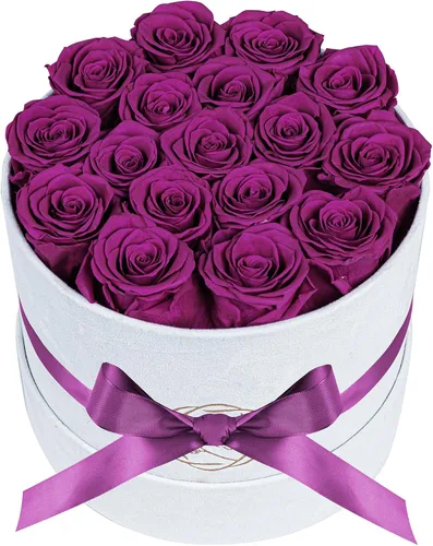 Miniatura 11 de Prifroti 17 flores en una caja de gamuza de lujo, regalos de cumpleaños para mujeres, flores preservadas, regalo de rosas para el día de la madre
