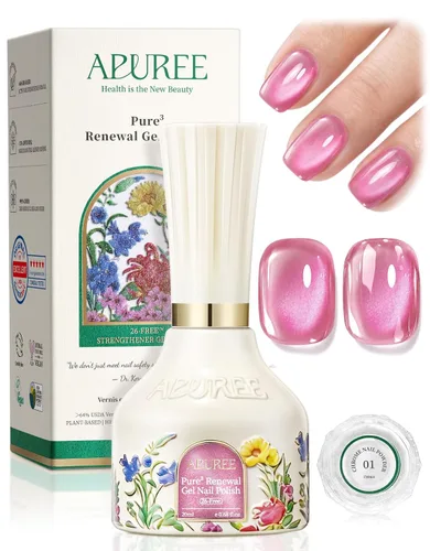 Miniatura 13 de APUREE Esmalte de uñas de gel fortalecedor: ámbar traslúcido Certificado USDA de base biológica Calidad de salón libre de HEMA Esmalte de gel