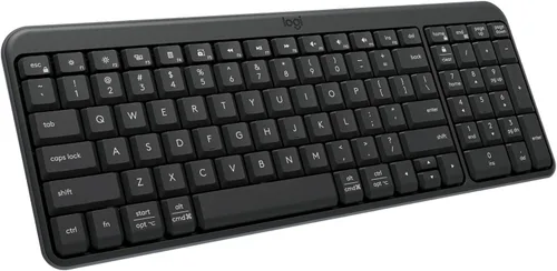 Logitech Teclado Bluetooth K250 con teclado numérico, fácil conectividad, teclado inalámbrico compacto fabricado con plástico reciclado, resistente