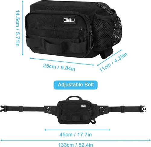 Miniatura 2 de ETACCU Correa de perro resistente manos libres con bolsa de cremallera cinturón para perros grandes y medianos para correr, caminar, trotar