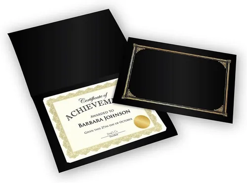 Miniatura 6 de Geographics Optima Gold - Papel de certificado de premio en blanco con sellos de lámina dorada, 8.5 x 11 pulgadas, sello de 1.75 pulgadas