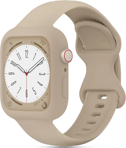 Miniatura 32 de Keebowz Funda Protectora de Silicona Compatible con Apple Watch de 38mm 40mm 41mm 42mm 44mm 45mm 46mm 49mm, Mujeres y Hombres, Correa Deportiva