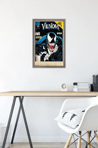 Miniatura 6 de Trends International Marvel Comics Venom - Póster de pared con cubierta protectora letal #1, 14.725 x 22.375 pulgadas, versión enmarcada de madera