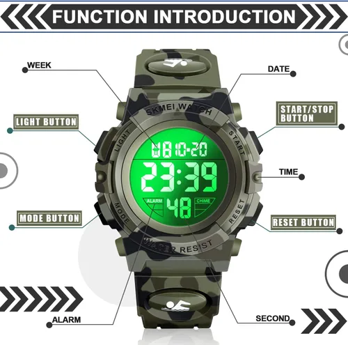 Miniatura 2 de Reloj impermeable multifuncional LED para niños - Regalos para niños