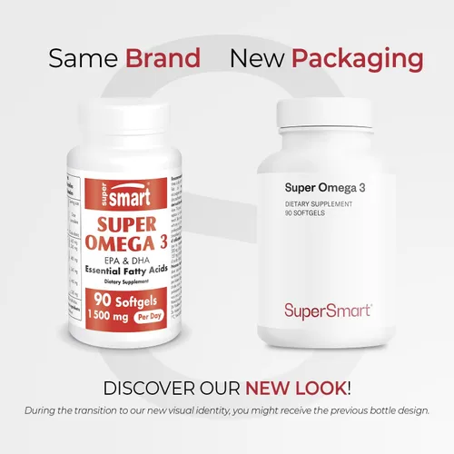 Miniatura 2 de Supersmart - Super Omega 3 1500 mg por día (certificado amigo del mar) - Ácidos grasos EPA y DHA - Suplemento Omega 3 - Aceite de pescado de pesca