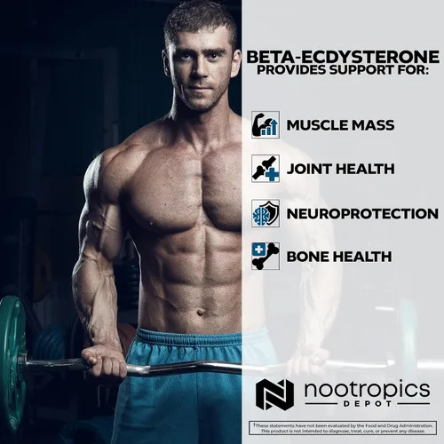 Miniatura 7 de Nootropics Depot Beta Ecdysterona/20-hidroxiecdisona 50% cápsulas 500mg Extracto de cianotis aracnoidea Fitoecdisteroide 30