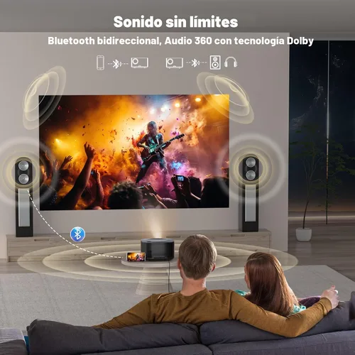 Miniatura 4 de Outdoor-Projector-4K with WiFi and Bluetooth:[3500 Bright/60W Dolby Audio/Official Licensed Apps],Smart-Projector with AI Auto Focus,ONOAYO ONO5Pro