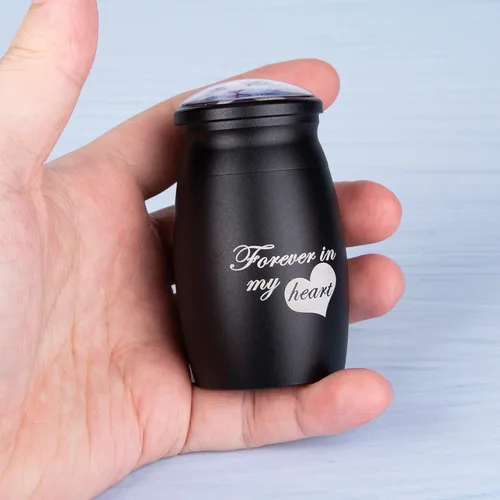 Miniatura 3 de Bivei Urnas pequeñas para cenizas humanas, urna personalizada de recuerdo con foto y texto para hombres y mujeres, mini urnas para adultos