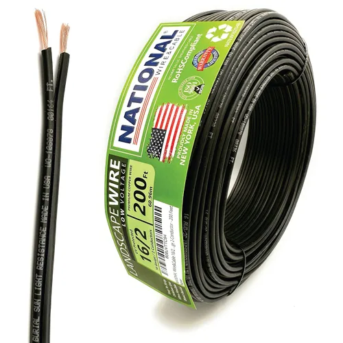 Miniatura 10 de NATIONAL Wire&Cable Alambre de cobre para iluminación de paisaje de bajo voltaje 14/2, fabricado en Estados Unidos, calibre 14, 2 conductores, 50