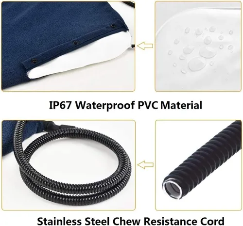 Miniatura 5 de PetHeating Pad para perros y gatos con temporizador, temperatura ajustable, cama eléctrica para gatos y perros, alfombrilla impermeable para cama