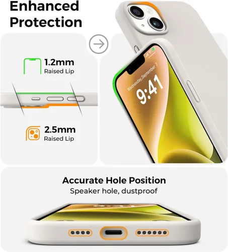 Miniatura 7 de AOTESIER Funda compatible con iPhone 14 Plus, silicona de grado alimenticio de cuerpo completo, resistente al desgaste, protección anticaídas