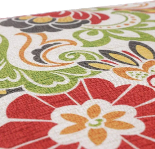 Miniatura 4 de Pillow Perfect - Cojines decorativos florales brillantes para interiores/exteriores, 2 unidades, lumbar - 11.5 x 18.5 pulgadas, verde/rojo Zoe