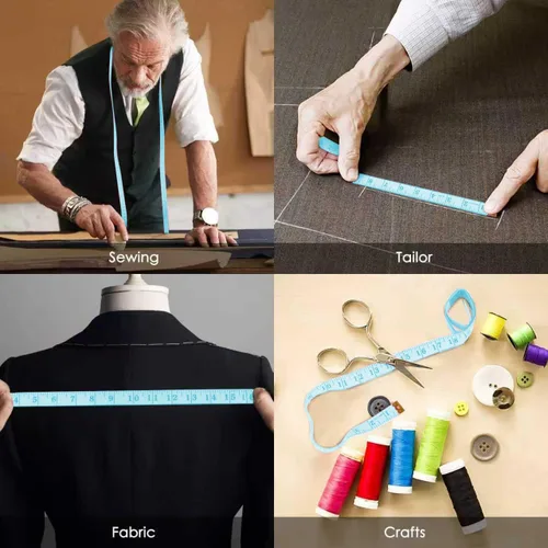 Miniatura 7 de iBayam Paquete de 2 cintas métricas de cinta métrica para coser tela corporal, tela a medida, vinilo para hacer manualidades en casa, reglas