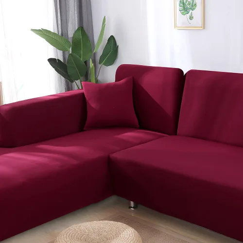 Miniatura 4 de MIFXIN Fundas para sofá modular en L, 2 piezas, elásticas, suaves, de 3 asientos, en forma de L, para sofá esquinero, protector de muebles para sala