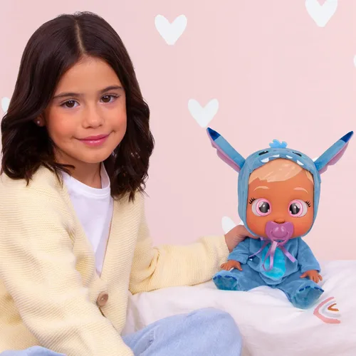 Miniatura 6 de Cry Babies Disney Stitch - Muñeca de bebé de 12 pulgadas, pijamas con temática de Stitch, para niñas y niños de 18 meses en adelante