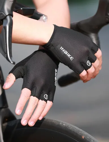Miniatura 9 de INBIKE Guantes de ciclismo Guantes de ciclismo que absorben los golpes, transpirables, antideslizantes, sin dedos, para hombres y mujeres