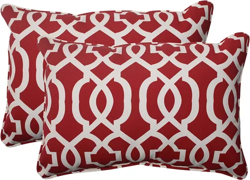Miniatura 16 de Pillow Perfect Trellis - Almohadas para interiores y exteriores, 2 unidades, lumbares, 11.5 x 18.5 pulgadas, color negro