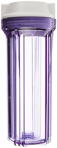 Miniatura 2 de Hydronix HF2-10 CLWH12 10" cuerpo transparente, tapa plana blanca 1/2
