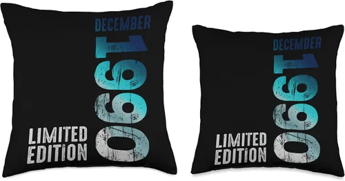 Miniatura 3 de December 1990 Year 1990 Retro 1990 Vintage Limited Edition Throw Pillow