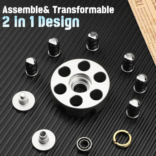 Miniatura 2 de Juguetes de Spinner Fidget de aleación genial, juguetes de Spinner Fidget de metal para niños y adultos, cubo Fidget bloque de cadena pequeña