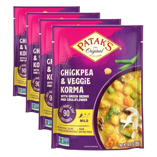 Miniatura 17 de Patak's Butter Chickpeas & Veggies – Comida vegetariana lista para comer – Curry indio suave con garbanzos, espinacas y verduras – Comida