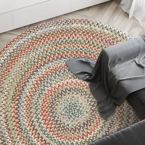 Miniatura 45 de Rhody Rug Country Jewel CJ35 - Alfombra trenzada ovalada de bronce de 2 x 3 pies, decoración del hogar, alfombra de piso o alfombra de dormitorio