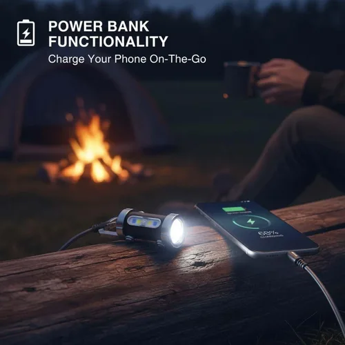 Miniatura 6 de Linterna de Llavero Recargable Portátil Brillante Cargador de Teléfono, Mini Linterna de Llavero, 7 Modos de Iluminación, 1200 Lúmenes Linterna de 4