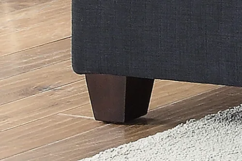 Miniatura 6 de Poundex bobkona viola Set de sofás con otomano en negro linen-like polyfabric mano izquierda o derecha chaise