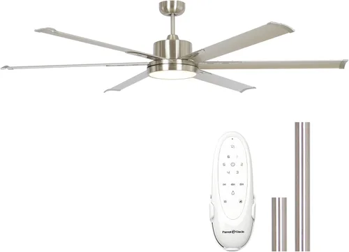 Miniatura 13 de Ventiladores de techo dorados de 60 pulgadas con luces y control remoto, modernos ventiladores de techo grandes para exteriores, para patios, motor