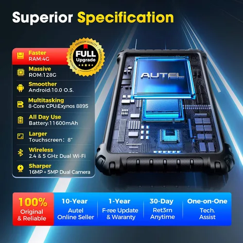 Miniatura 9 de Autel Escáner MaxiSys MS906 PRO, MS906Pro 2026 Igual que MS906MAX, ECU superior Elite 2.0 de MS906BT MP900BT MP900 MS908S, prueba bidireccional 3K+