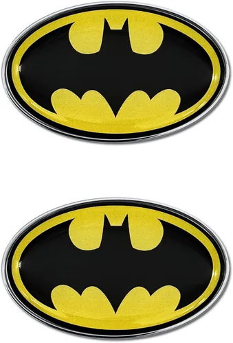 Miniatura 12 de Elektroplate Emblema de superhéroe ovalado de Batman de DC Comics con licencia oficial para automóviles, camiones y todos los automóviles, ajuste