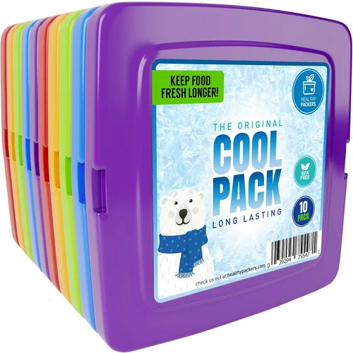 Miniatura 5 de Healthy Packers Bolsas de hielo delgadas reutilizables para loncheras para niños y adultos Paquetes de congelador finos de larga duración
