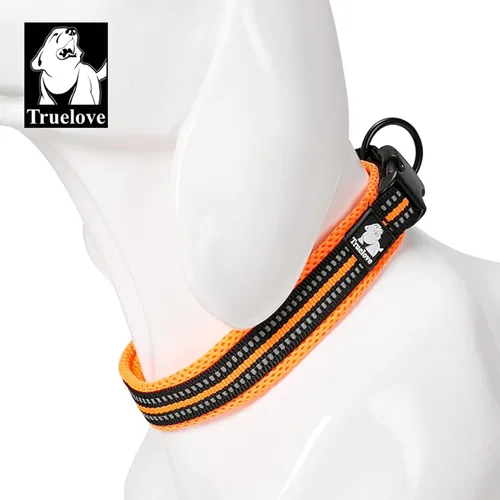 Miniatura 8 de Truelove TLC5011 - Collar para perro reflectante con hebilla Duraflex de alta calidad, cincha de nailon de alta calidad, sin estrangulamiento, Negro