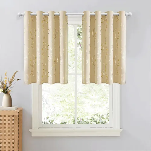 Miniatura 107 de BUHUA Cortinas Opacas de 63 Pulgadas de Largo, 2 Paneles con Aislamiento Térmico, Tratamiento de Ventana para Dormitorio, Cortinas Oscurecedoras