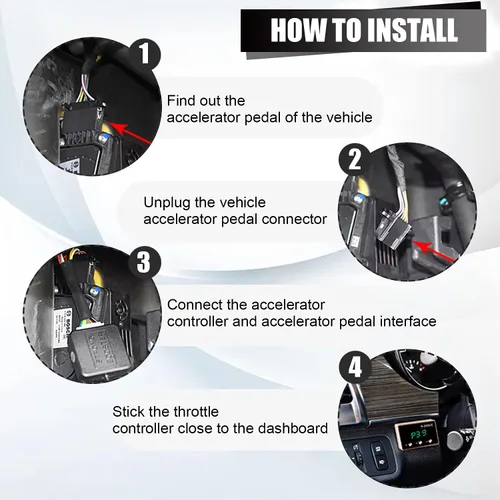 Miniatura 6 de Controlador de respuesta del acelerador, controlador de acelerador de 9 unidades, acelerador de pedal electrónico inteligente de carreras para JEEP
