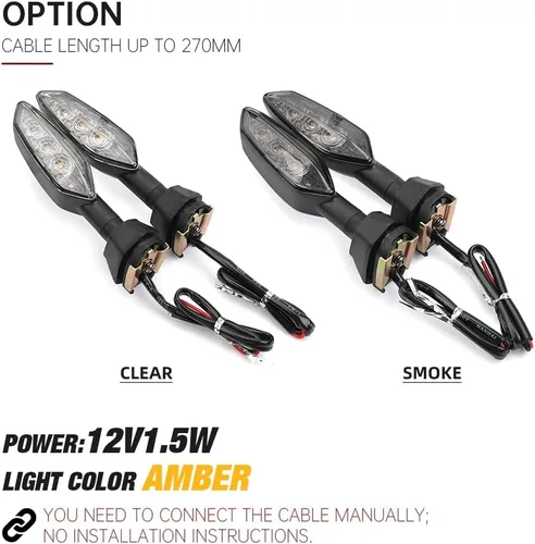 Miniatura 3 de Luz de señal de giro F para Kawasaki Z1000 Z900 Z800 Z750 Z650 Z300 Z400 Z125 para Ninja ZX6R accesorios de motocicleta indicador Y