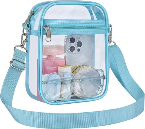 Miniatura 8 de Bolso transparente Slumou para eventos en estadios - Bolso pequeño, mini bolsos de mensajero para fanáticos de deportes para conciertos, trabajo