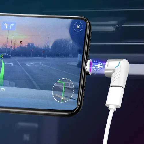 Miniatura 4 de BoxWave Adaptador compatible con GameSir X2 (versión Bluetooth), adaptador de ángulo MagnetoSnap PD, conector de carga magnético, protector