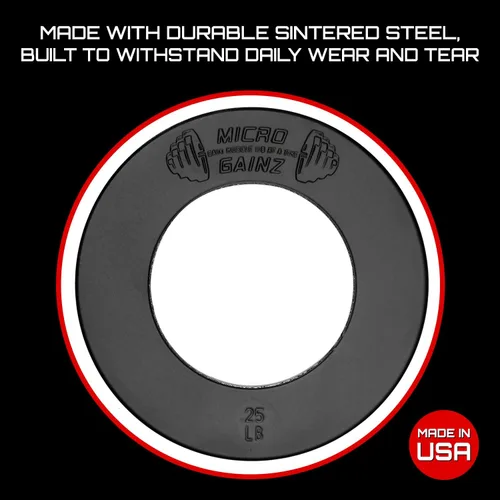 Miniatura 6 de Micro Gainz Calibrated Fractional Weight Plate Set of 2 Plates, Choose Set (.25LB-1.25LB), Designed for Olympic Barbells for Strength Training &